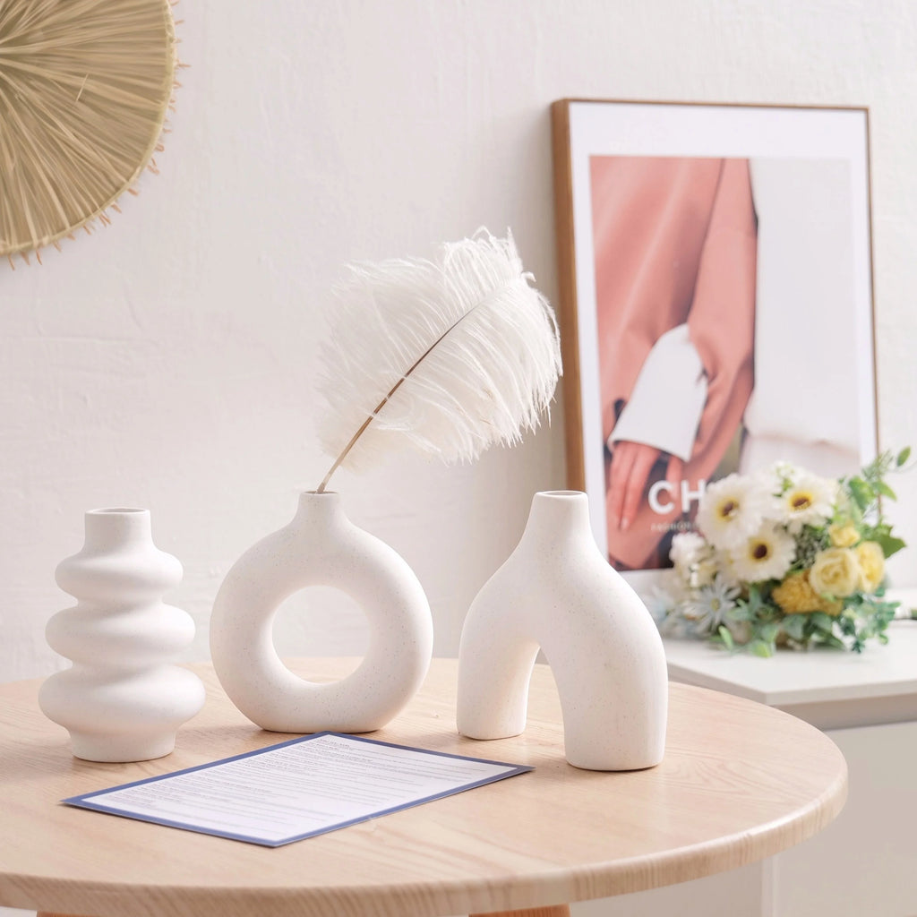 Aeris Home – Bohemian Ceramic Vase Set