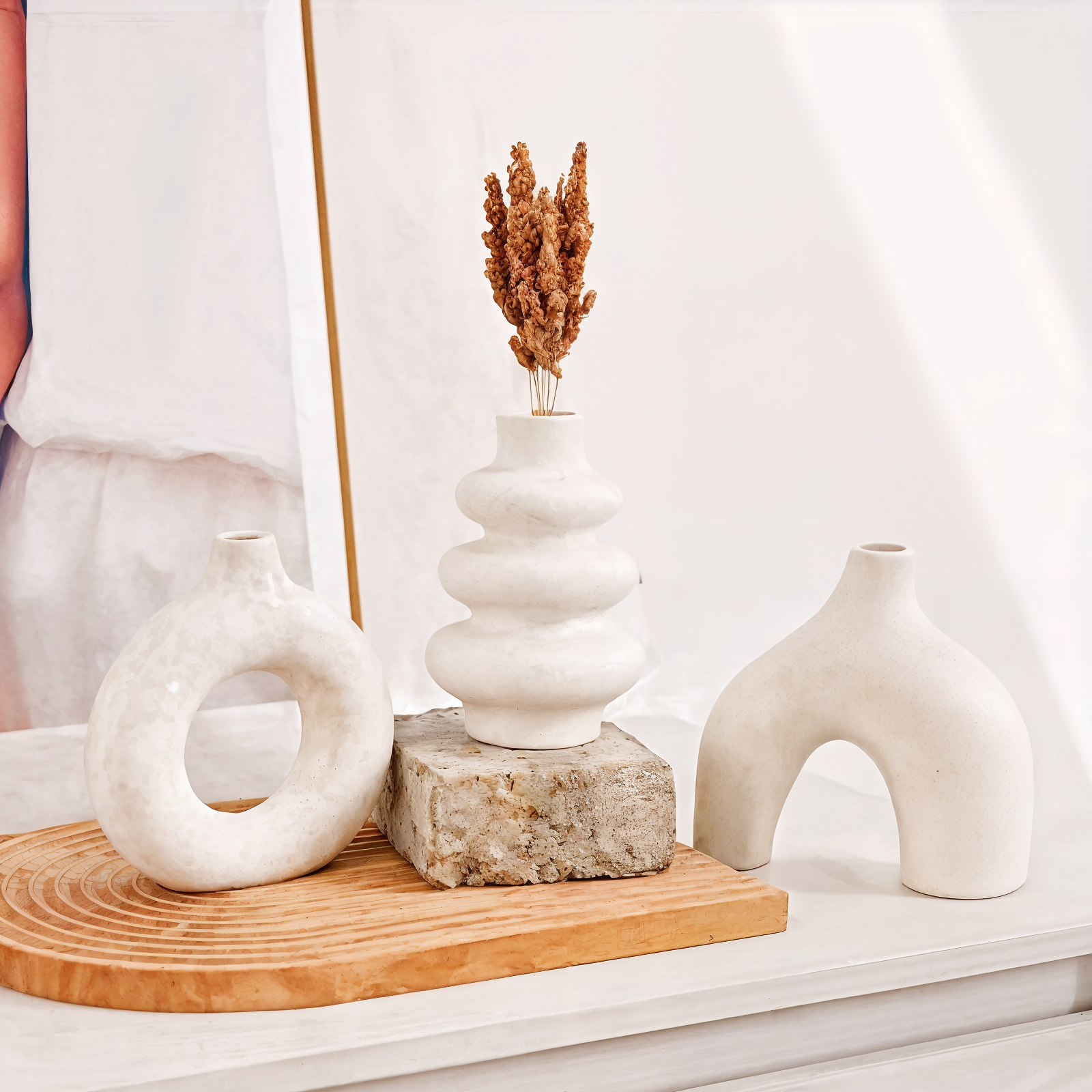 Aeris Home – Bohemian Ceramic Vase Set